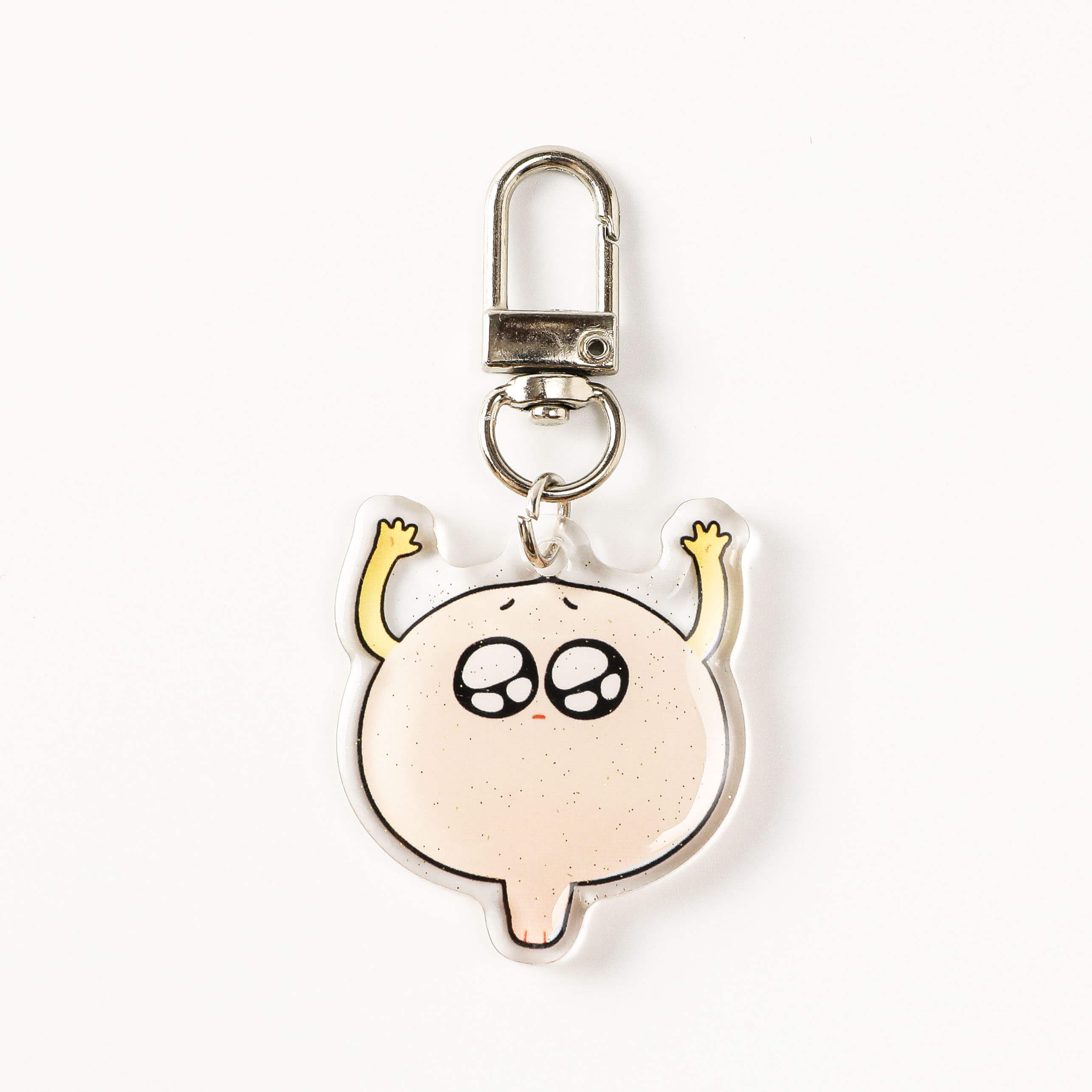 Bladder organ acrylic charm inspired by human anatomy, featuring a soft pastel design and durable hardware for keys, backpacks, or medical gift collections.
