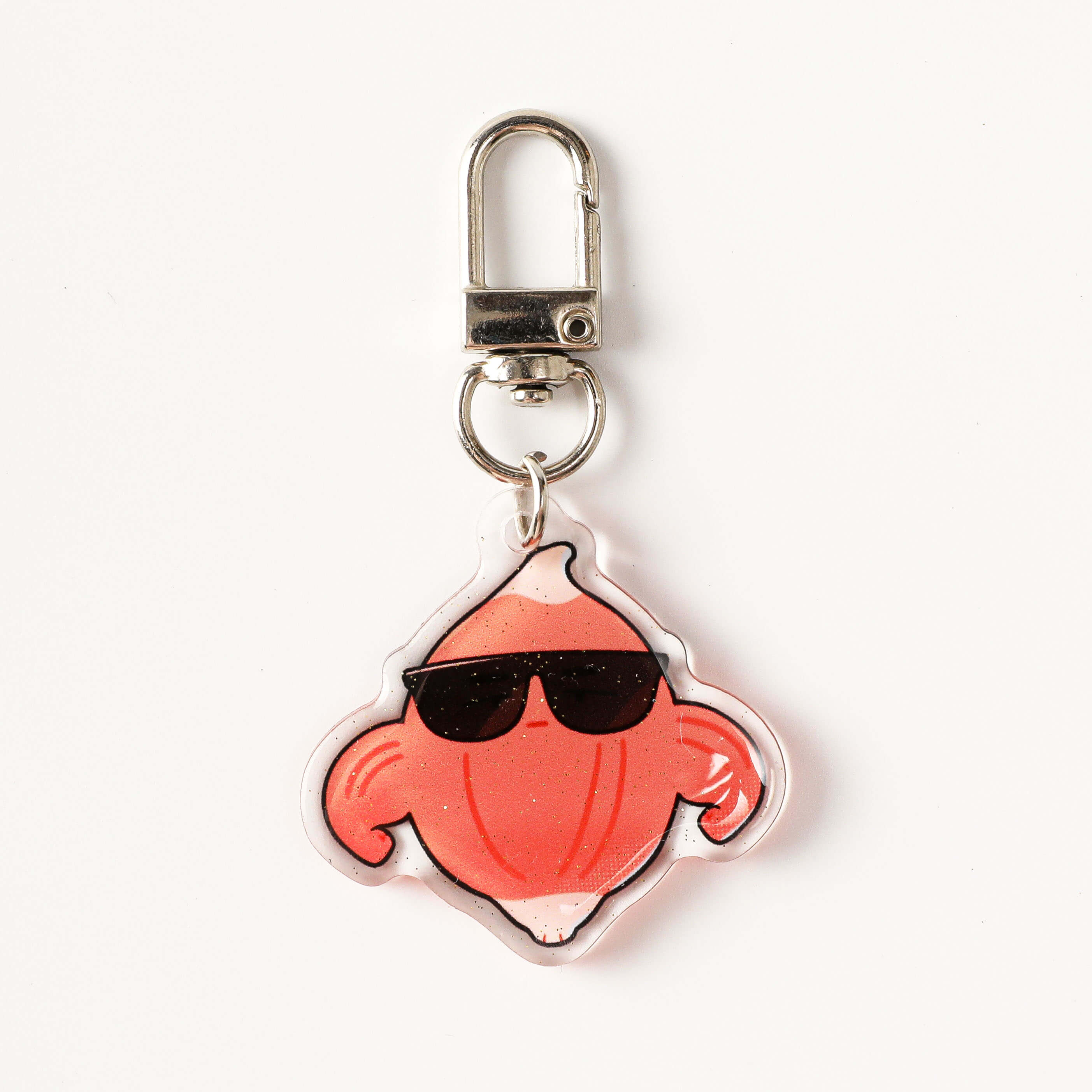 Cool muscle organ charm crafted from durable acrylic with a secure swivel keyring, a playful collectible for gym lovers, medical students, and biology enthusiasts.