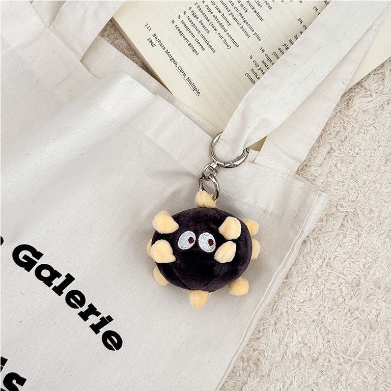 Cute virus plush keychain for microbiology students, healthcare workers, and science lovers.