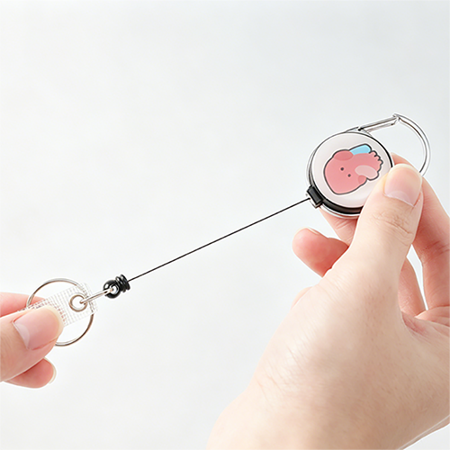 Retractable Human Anatomy Badge Reel with Cartoon Heart Design and Extendable Cord for Everyday ID Access