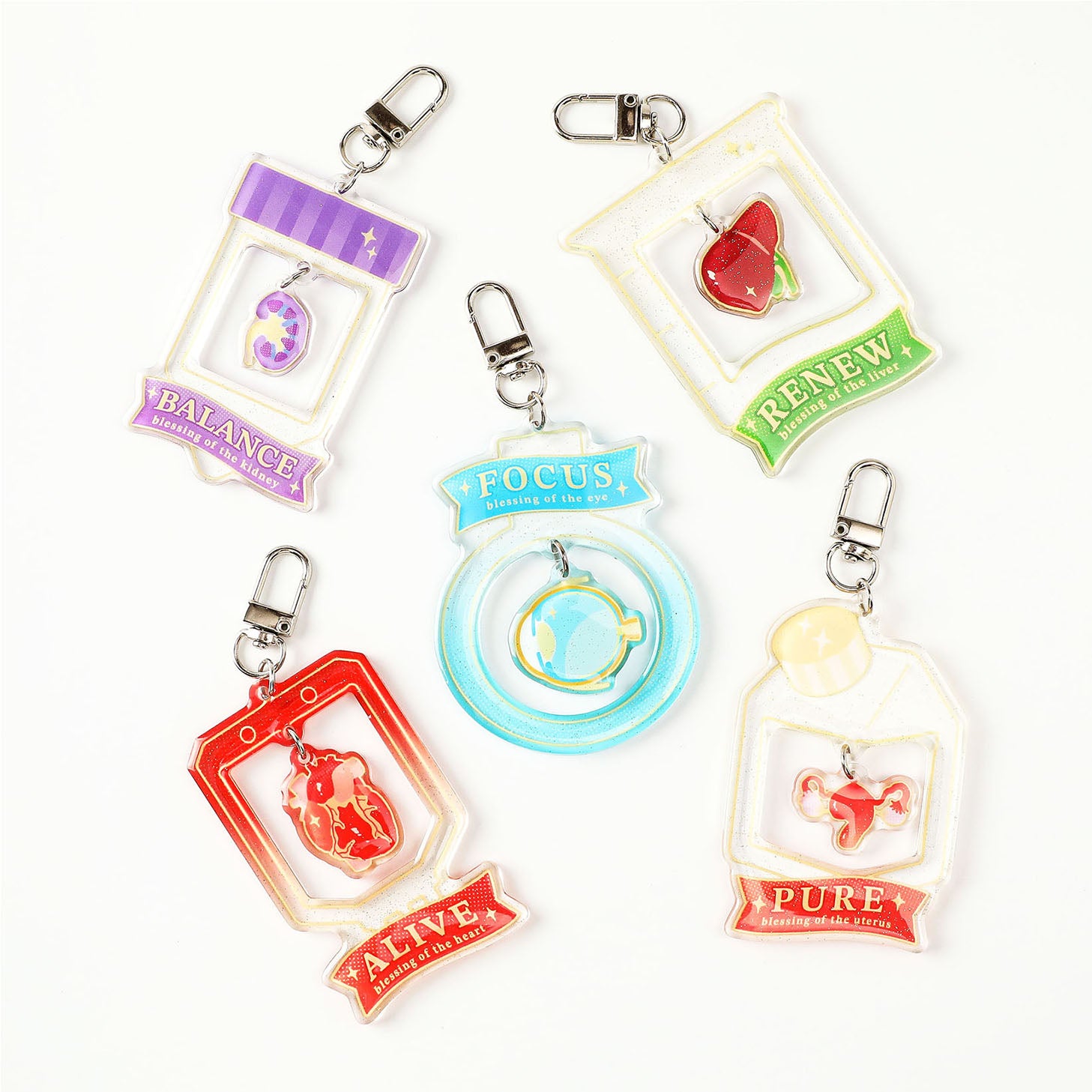 Eyeball Shaker Acrylic Keychain