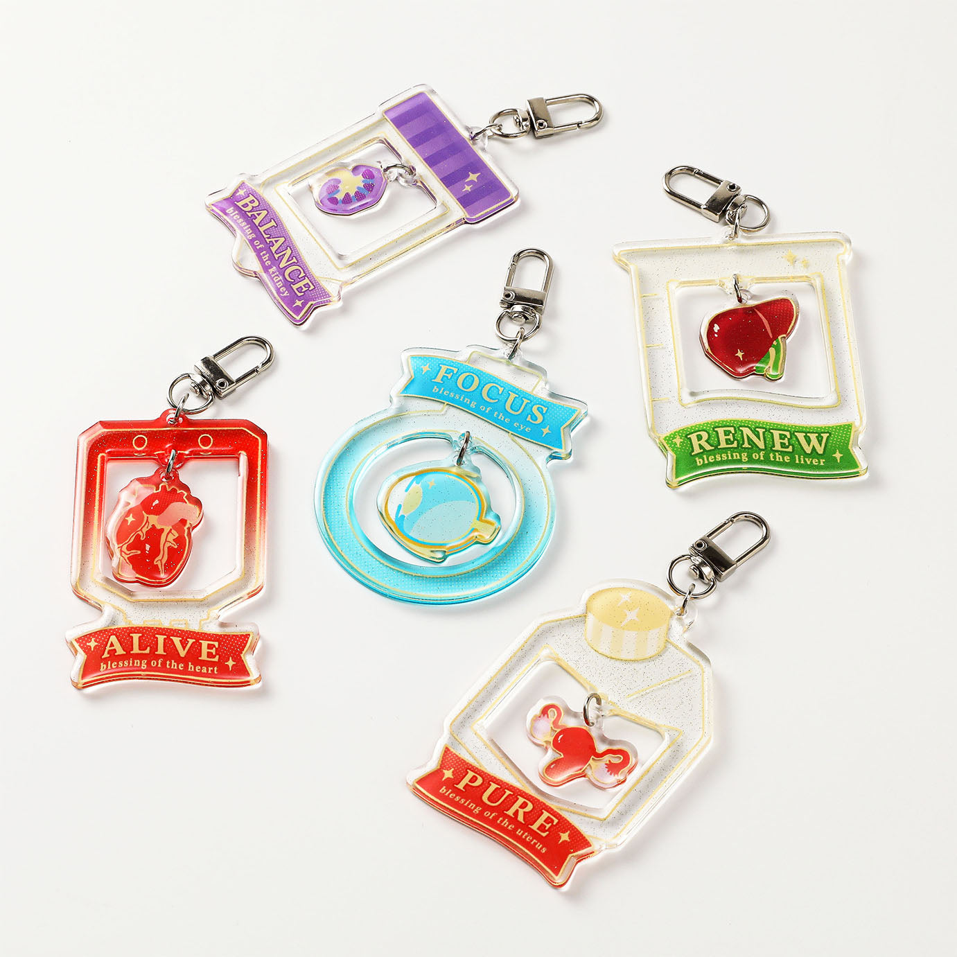 Eyeball Shaker Acrylic Keychain