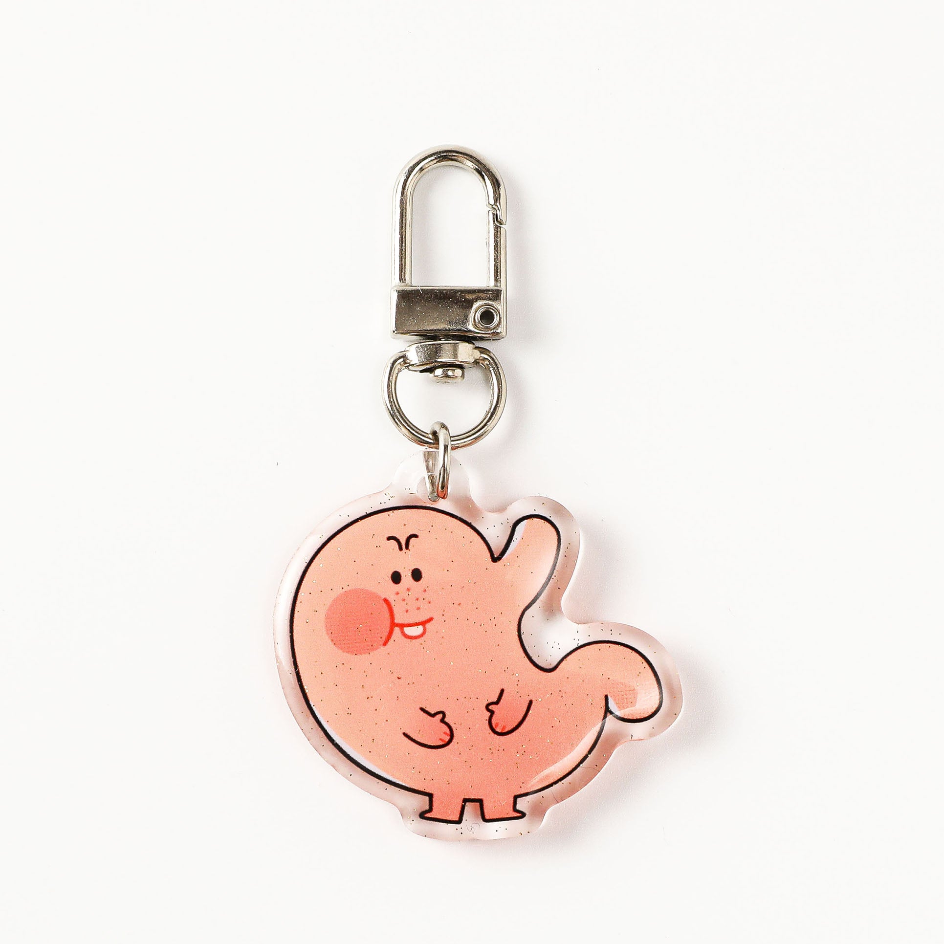 Stomach organ charm made from premium acrylic with a polished swivel clasp, a unique collectible for medical students, anatomy fans, and healthcare professionals.