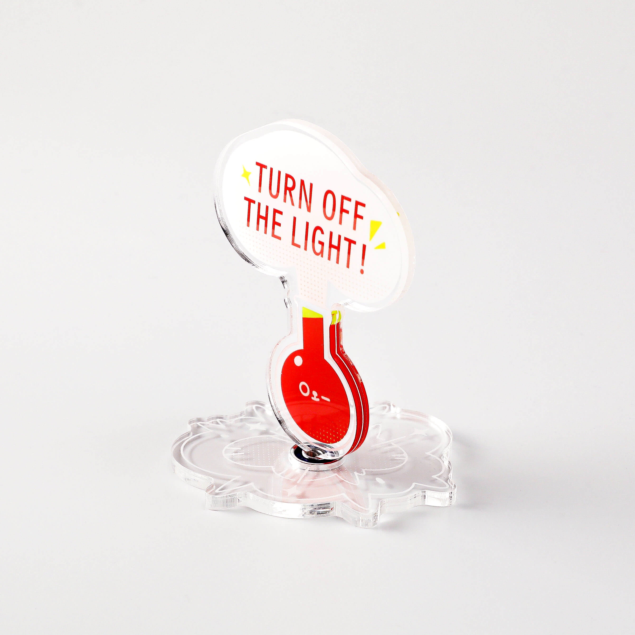 Red TURN OFF THE LIGHT! Acrylic Stand