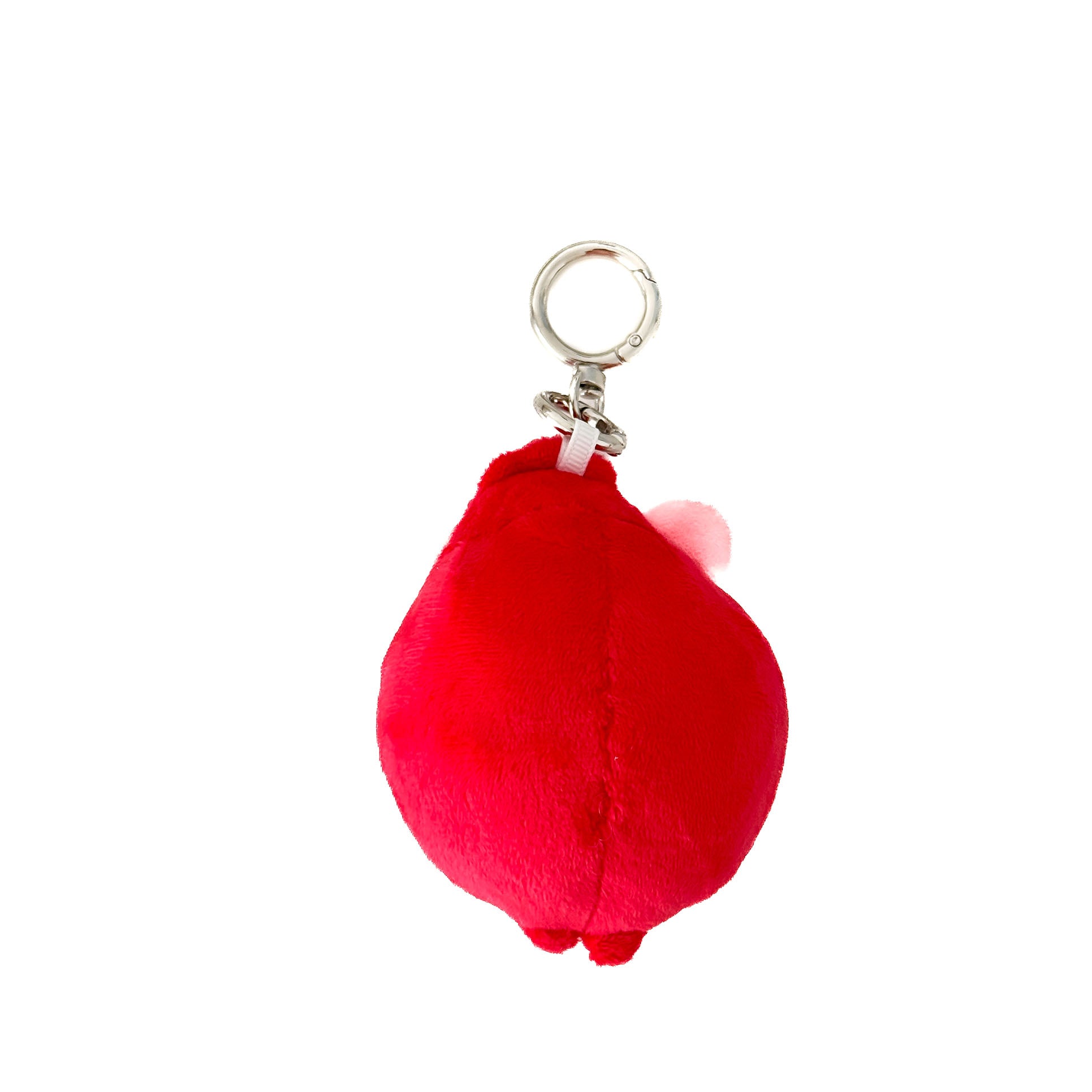 heart organ plush keychain with silver clasp for backpacks, keys, and medical gifts.