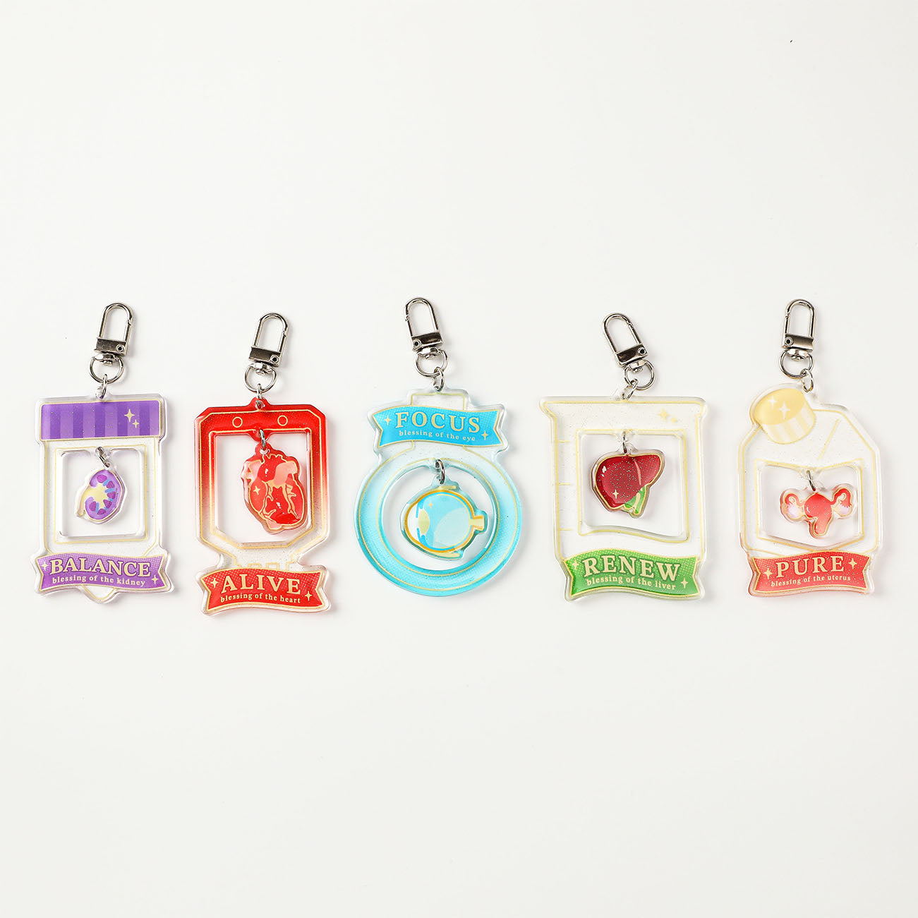 Eyeball Shaker Acrylic Keychain